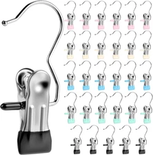 30 Pack Heavy Duty Clothes Pins, Boot Hangers for Closet, Laundry Hook Hanging C