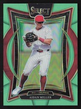 2025 Panini Select Baseball Aidan Miller #23 Neon Green Prizm 01/49