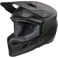 O'Neal 3SRS MX Helmet Solid Black Grey Adult Motocross Off-Road Enduro Quad ATV