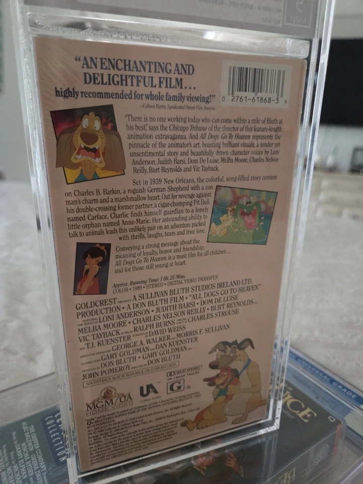 All Dogs Go To Heaven VHS SEALED GRADED IGS 9 MINT - Image 4 of 4
