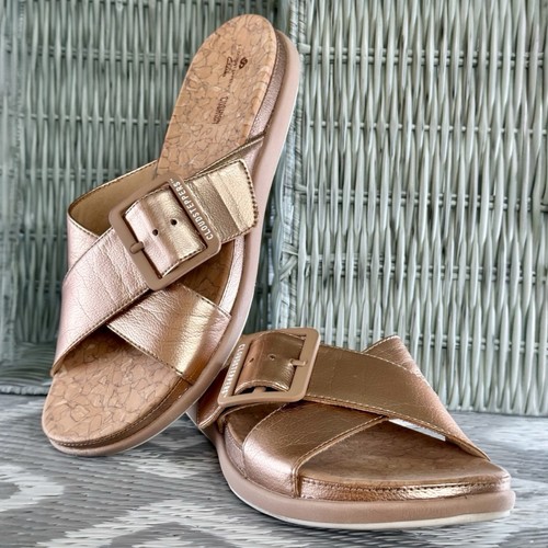 Clarks Cloud Steppers June Shell Damen-Pantoletten roségold UK 7,5 sehr guter Zustand