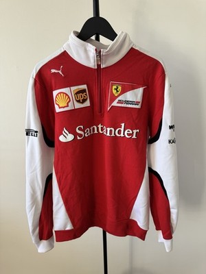 Offizieller Puma x Ferrari F1 Team Vintage 3/4 Zip Pullover Sweatshirt | Größe S