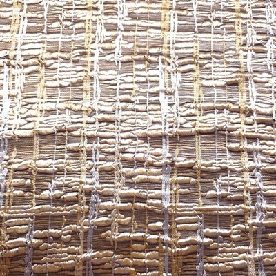 Extra Wide Drapery Fabric 118'' By The Yard Gold Brass Textured Metallic Stripe