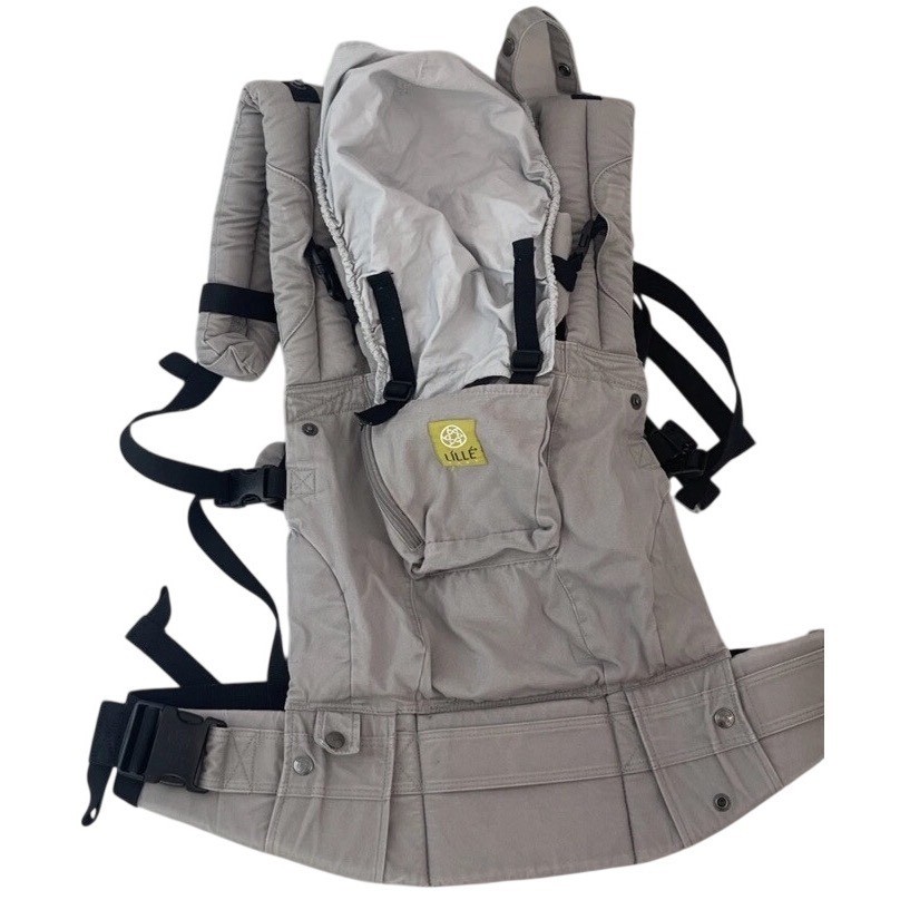 LILLEbaby Baby Complete Carrier Stone Gray Adjustable Ergonomic Buckle Hood