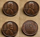 3PC 1909-S VDB Lincoln Wheat Cent Penny Rare Sought As shown in the figure