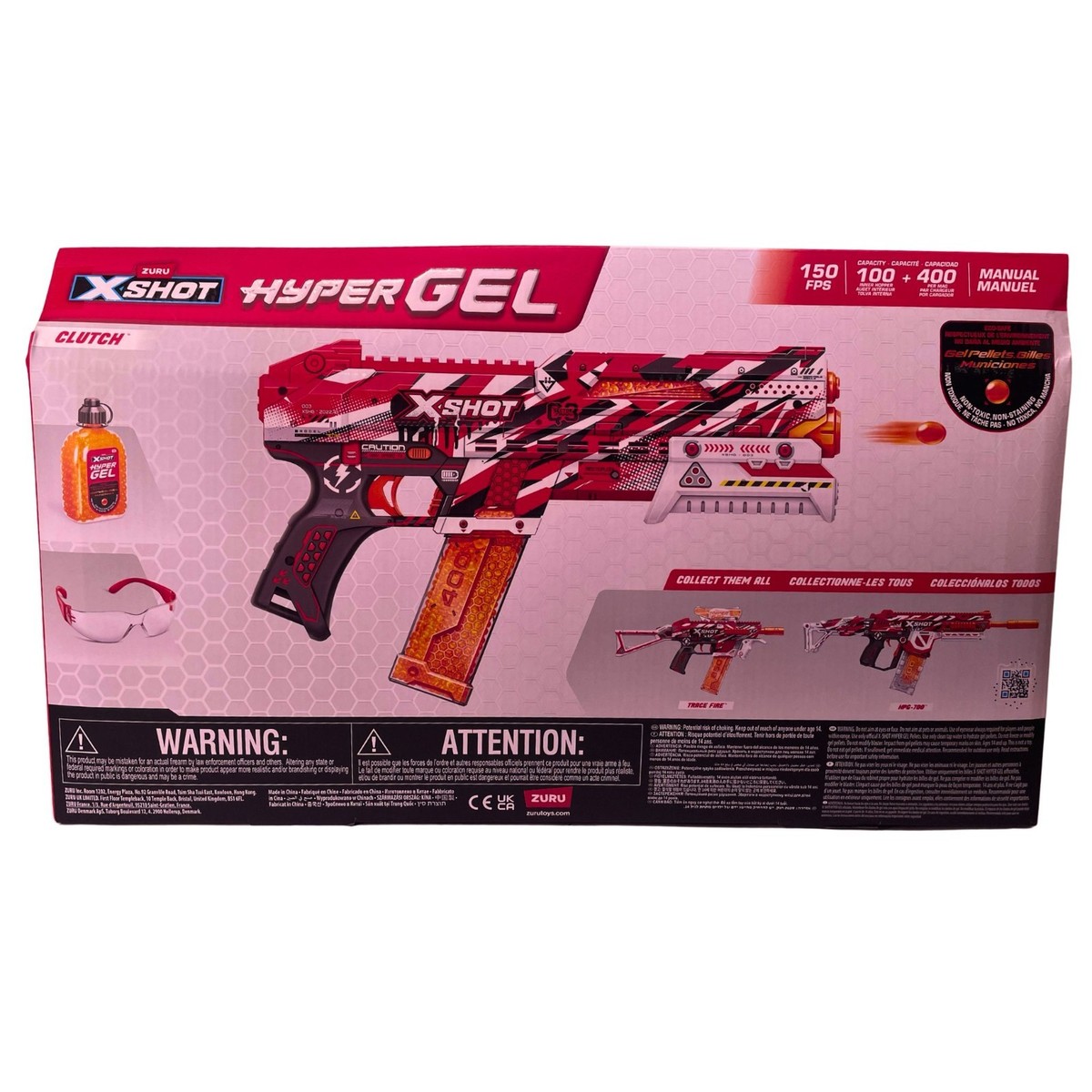 ZURU X-Shot Hyper Gel Clutch Blaster Gun Kit 5000 Gel Pellets | eBay