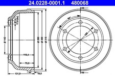2x ATE Bremstrommel 24.0228-0001.1 für TOURNEO FORD TRANSIT Bus EAL EAS EBL EBS