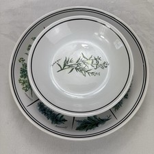 Williams Sonoma Herb Garden Bowl Set Portugal 5pc *Serving + 4 Bowls* Saffron