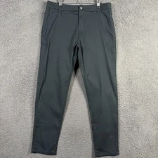 Birddogs Pants Mens 34x30 Black Slim Fit Stretch Lined Athleisure Lightweight