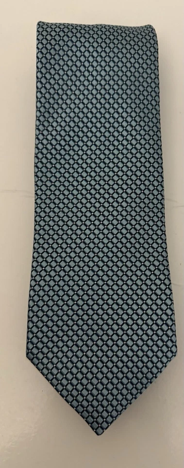 Corbata de seda Ermenegildo Zegna hecha en Italia azul/gris cachemira lote de 2 Foto 3 de 4
