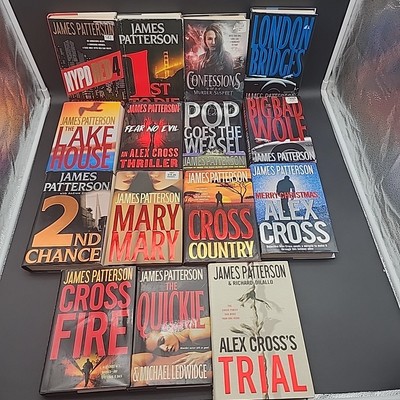 (15) James Patterson hardcovers dustjackets first editions vintage