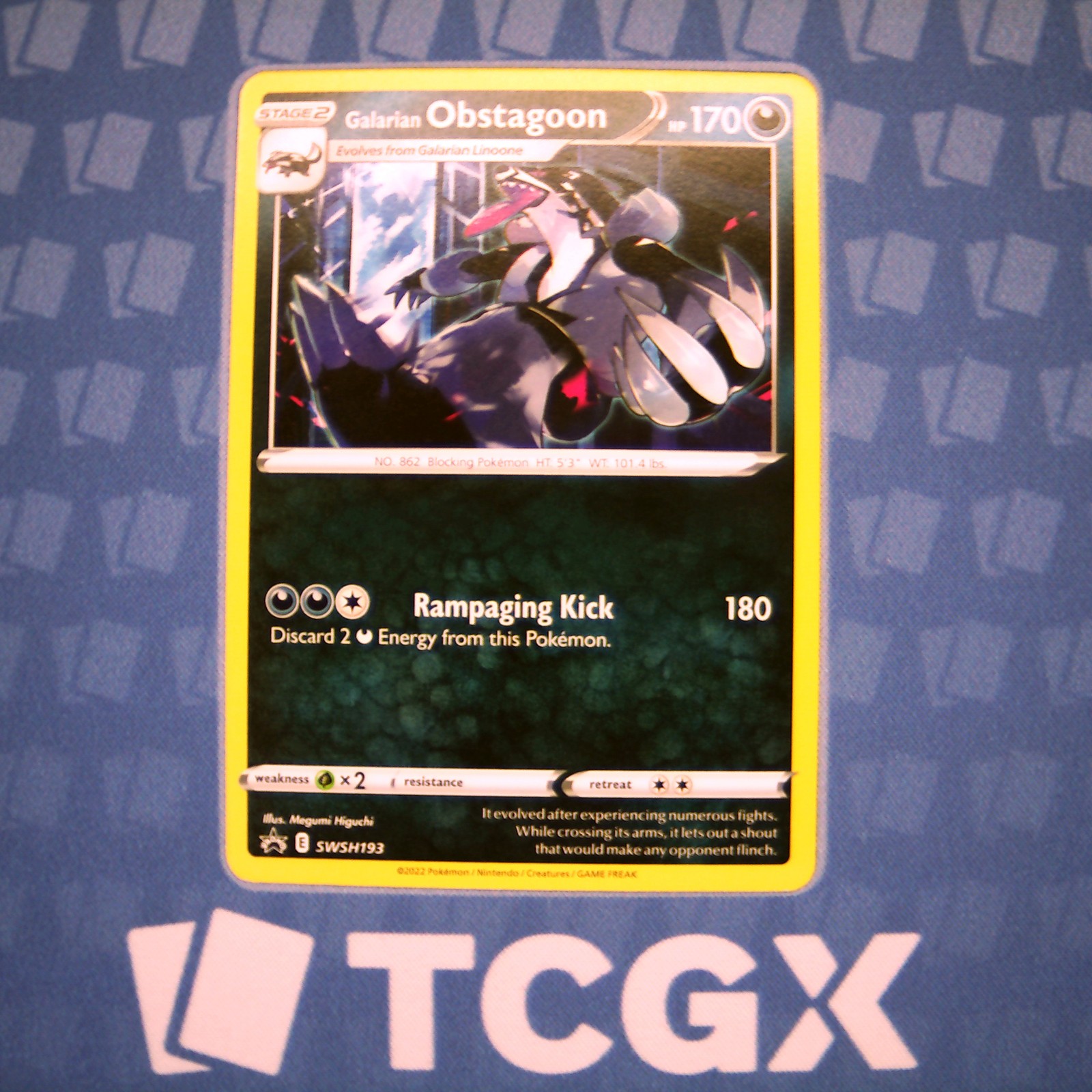 Pokemon - Galarian Obstagoon - SWSH193 - SWSH: Sword & Shield Promo  NM