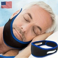 Snore Stop Anti Snoring Chin Strap Sleep Apnea Belt Snoreless Sleep Jaw Solution