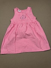 Vtg 1990S 100 Cotton 4T Oshkosh B  Gosh Girls, Pink Gingham Sleeveless Dress