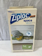 Ziploc SPACE BAG 2 XL Flats Vacuum Sealed Clothing Storage Bags New