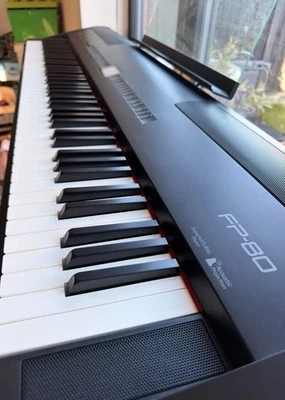 Roland FP-80 88-Key Digital Home Piano Black Built-in Speaker with Pedal.
