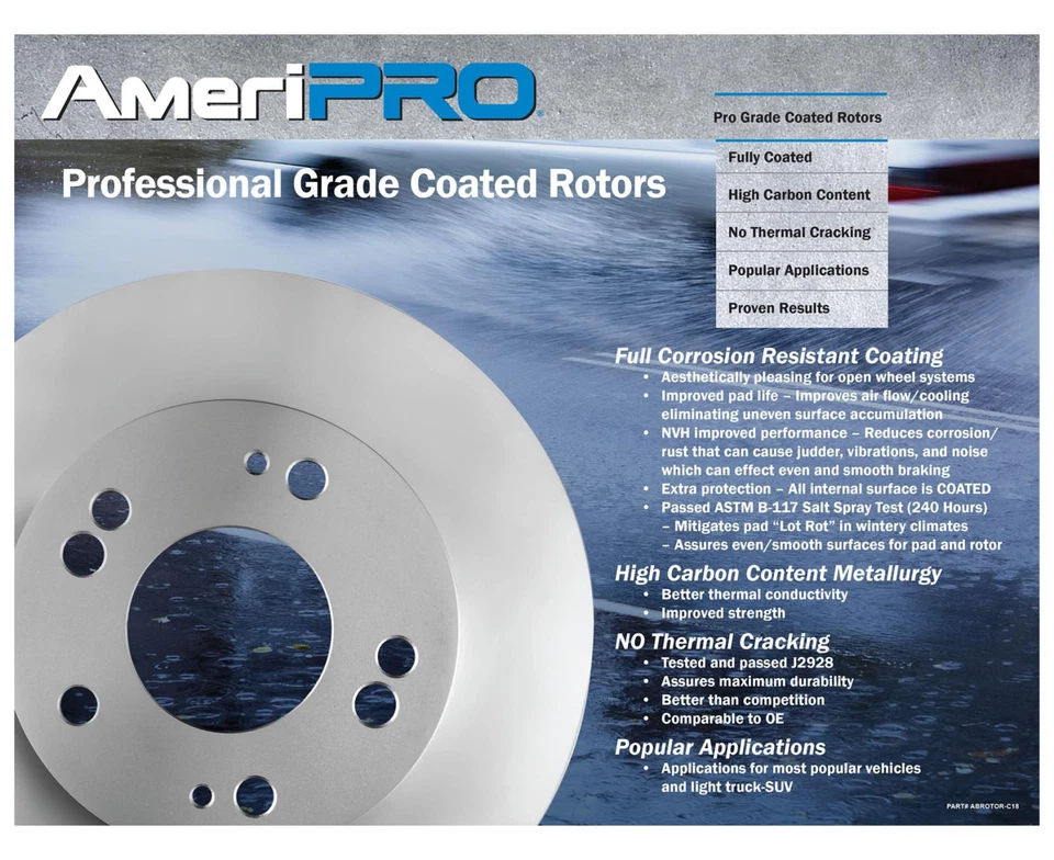 Rear Disc Brake Rotors & Ceramic Brake Pads for MDX 01-06 & Honda Pilot 03-08 - Image 3 of 4