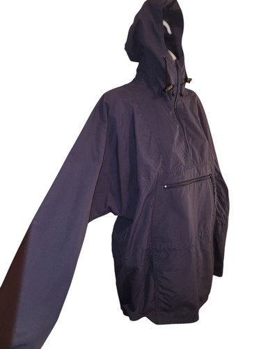 Vintage 90s LL Bean Anorak Pullover Hooded Windbreak Rain Jacket Women MEDIUM - Picture 5 of 9