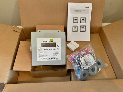 Leviton 2K208-1SW Series 2000 Indoor Usage Meter 3 Solid Core CTs 120/208 VAC