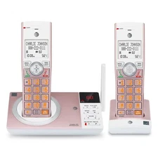 AT&T CL82257 DECT 6.0 2-Handset Cordless Phone for Home with Answering Machin...