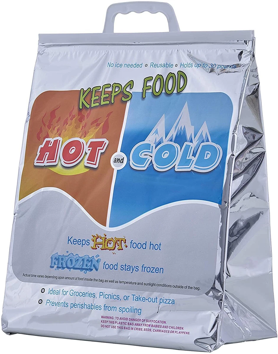 Hot cold food storage bags top