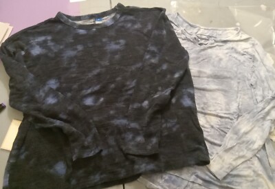2 Long Sleeve Blue Shirts Girls Size 18/20