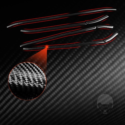 7Pcs Real Carbon Fiber Interior Door Panel Trim Strips For GMC Acadia 2007-2012 - Picture 8 of 24