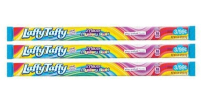 3x American Laffy Taffy Mystery Swirl 2 Flavor Chewy Sweet Ropes 22.9g