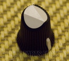 002-8800-000 Fender Guitar Black  White New Old Stock Amp Knob D-Shaft