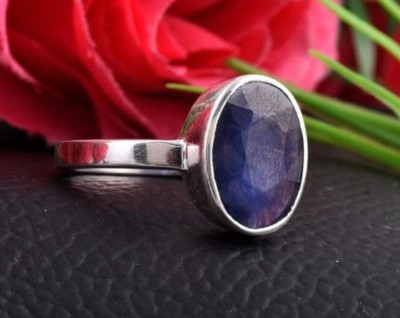 Natural Blue Sapphire Ring 925 Silver Handmade Ring Vintage Ring Gift For Girls