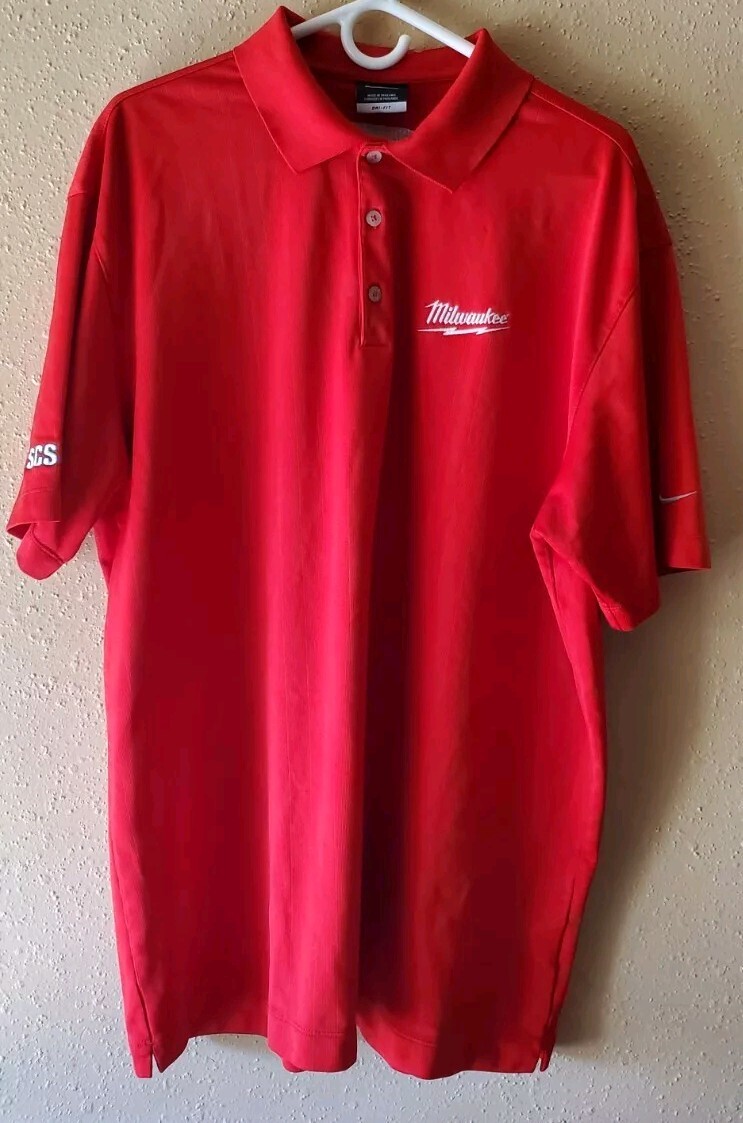 RARE Milwaukee Men XXL Nike Dri-fit Polo Shirt NEW collab | eBay
