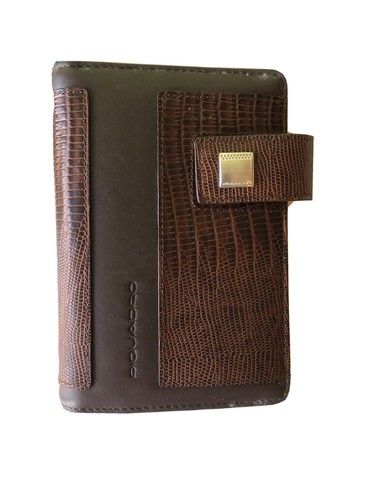 PIQUADRO Organizer Agenda Piccola In Pelle Colore Marrone Elegante | eBay