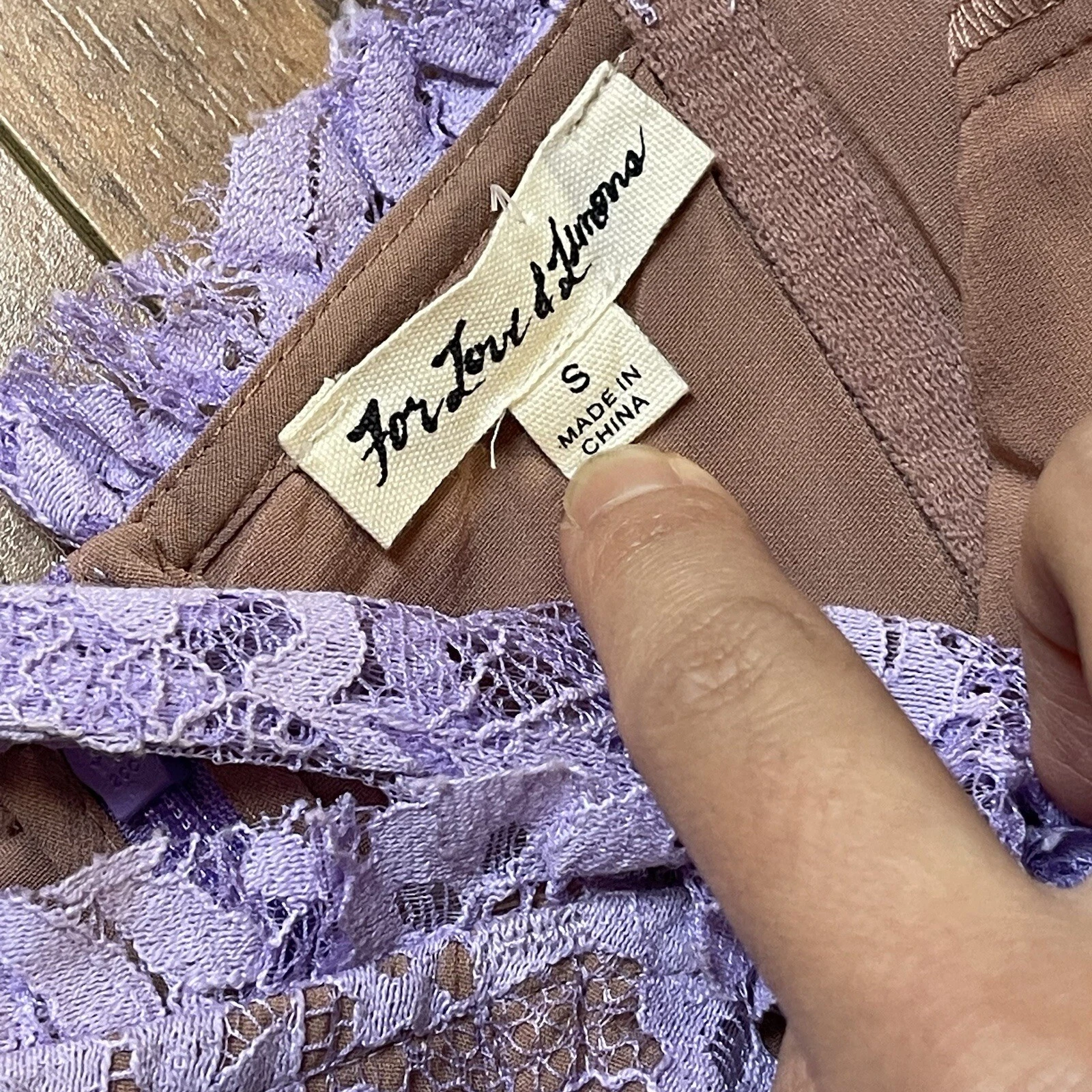 VALENTINO Mini abito in lavanda For Love & Lemons Valentina corsetto in pizzo taglia S