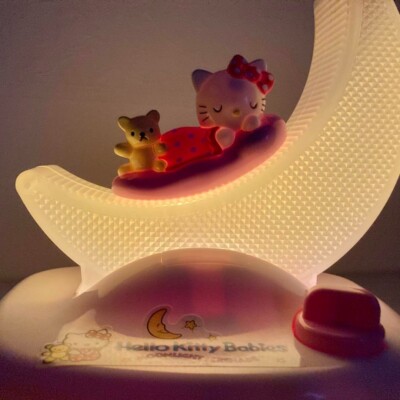 Sanrio Hello Kitty Babies Lamp Music Box Light Vintage 1996 Tomy w