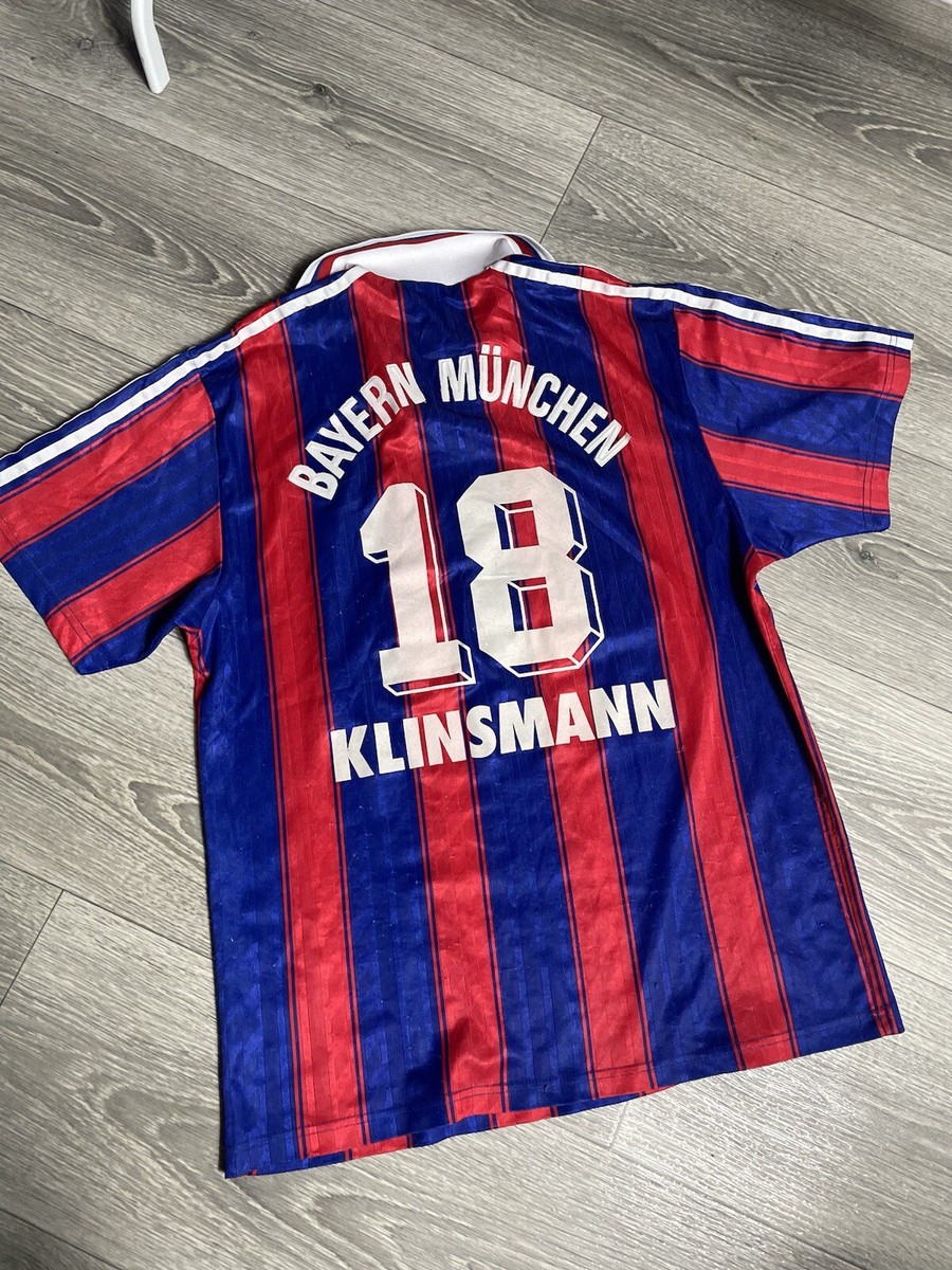 1995-97 adidas Bayern München Home Shirt KLINSMANN #18 SIZE S