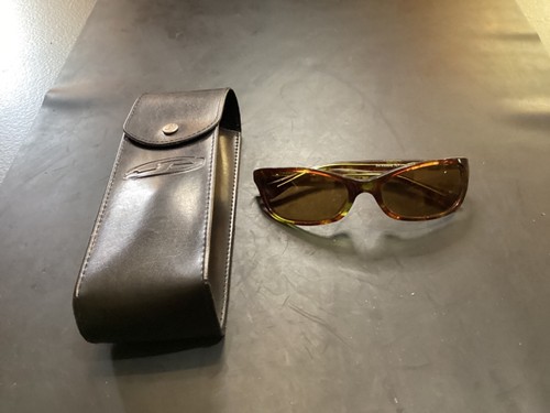 Vtg. SMITH Tortoise Glass Polarized TLT Southbound WRAP SUNGLASSES W/Case (84)