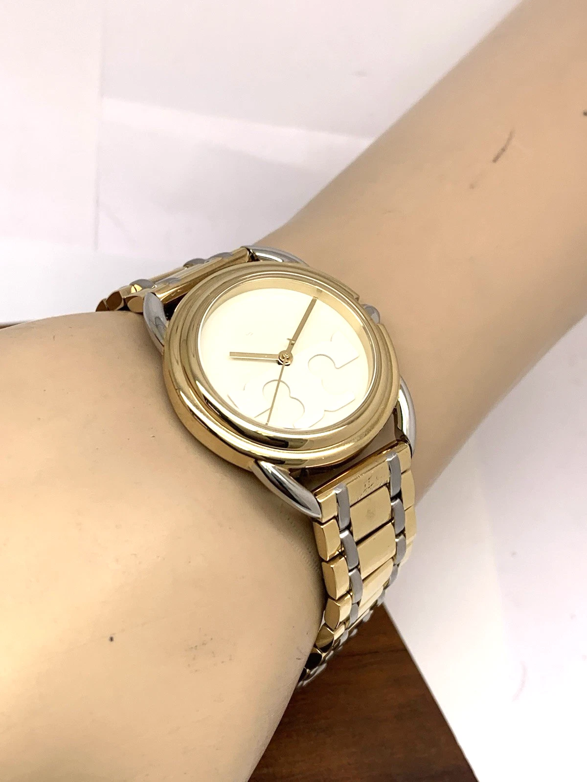 Orologio Donna Tory Burch TBW7222 Miller Quarzo Quadrante Crema Acciaio Bicolore 32mm