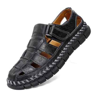 Summer Men's Sandals Handmade Breathable Casual Shoes Outdoor Flat Beach Sandals