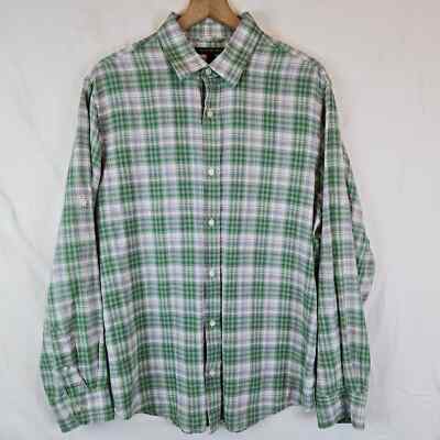 Banana Republic Men's plaid linen blend shirt, size L