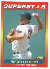 ROGER CLEMENS 1992 SCORE SUPERSTARS CARD FLAWLESS CONDITION