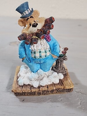 Cigar Smoking Bear Don't Make An Ash Of Yourself Figure Moose Creek  Crossing