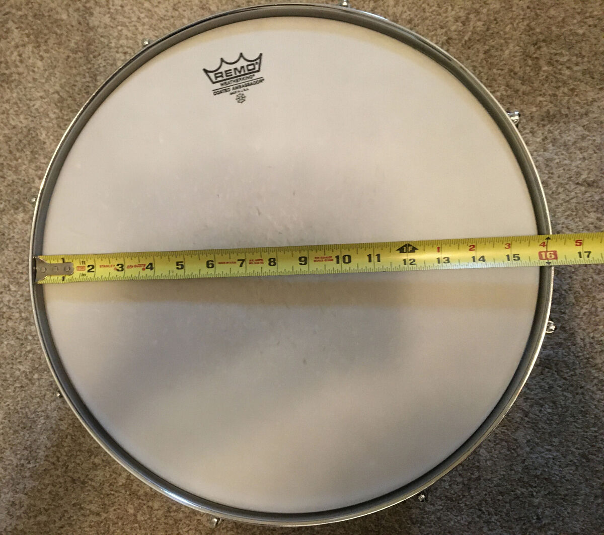 Tama Rockstar DX 16”x 15” Rack Tom White Wrap 1990-1991 Made Tama Rockstar DX 16”x 15” Rack Tom White Wrap 1990-1991 Made