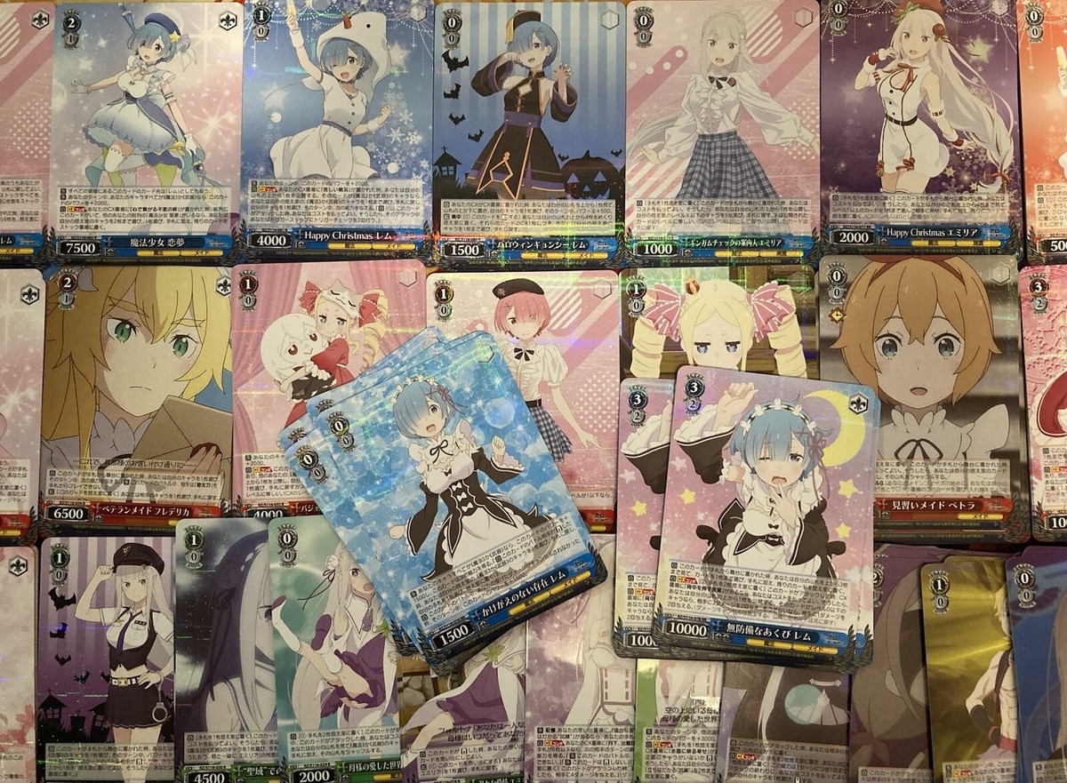 Playset Re:Zero Vol 3 Weiss Schwarz 4 of Each RR/R/CR/U/C Japanese
