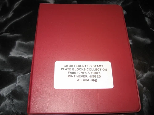 Gorgeous Superb Collection of 50 Different US Stamp Plate Blocks 1970's MNH. J76