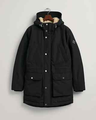 Gant Everyday Padded Parka Jacket Black Size 2XL RRP £420