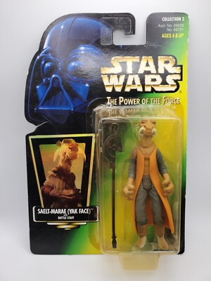 Star Wars Saelt-Marae Yak Face Power of the Force 3.75 Inch Green Card Hologram