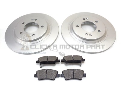 Rear 2 Brake Discs And Pads For Kia Ceed & XCeed 17-23 (Electric Handbrake)