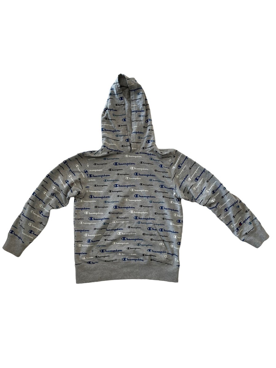 Champion Athletic Hoodie Gray Pull Over Sweater Boys Size M 12-13 EUC
