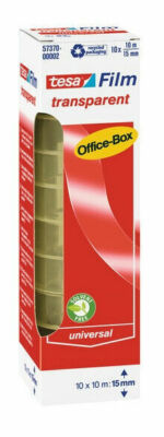 Klebefilm Office Box transparent 15 mmx10 m 10 Rollen TESA 57370-00002-11 (40424
