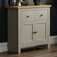 SALE 2 Drawer 2 Door Sideboard Cabinet Cupboard Buffet Shaker Style Storage Grey